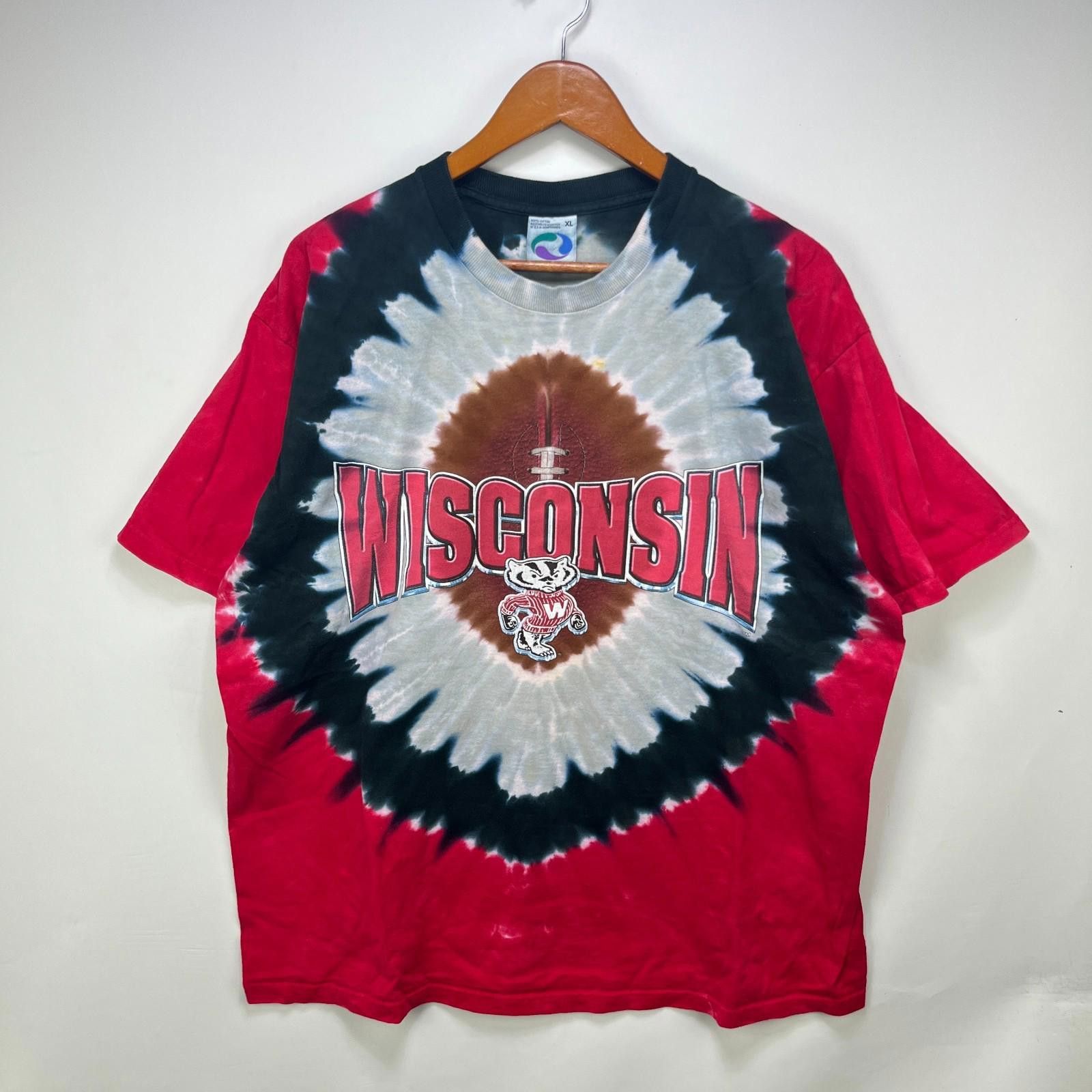 Liquid Blue Vintage 90s Wisconsin Badgers Liquid Blue Tie Dye T Shirt XL Size ONE SIZE - 1 Thumbnail