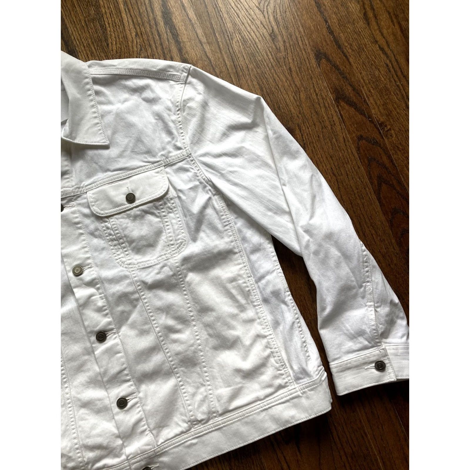 Banana Republic Banana Republic Jacket Mens XL White Twill Bomber Jacket Outdoor Classic Mill Valley Surplus Jace Size US XL / EU 56 / 4 - 3 Thumbnail