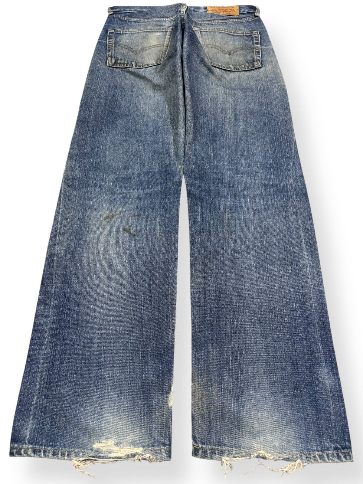 Levi's Vintage 90s Levis 502 Big E Selvedge Distressed Grunge Jeans Size US 29 - 3 Thumbnail