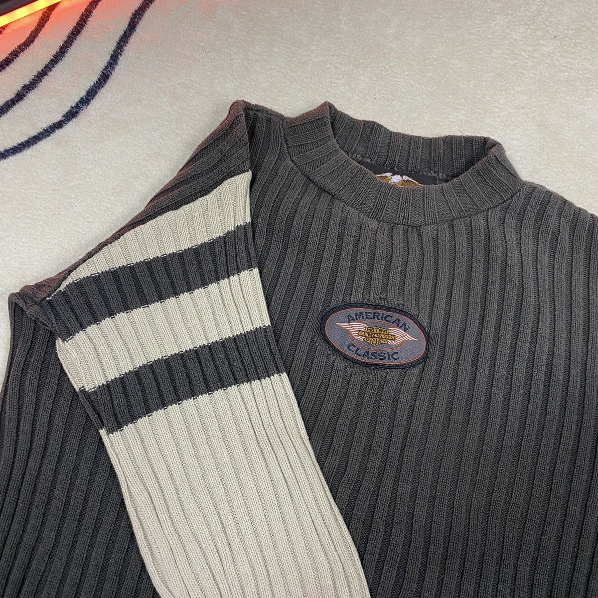 Harley Davidson × Vintage 🔥 HARLEY DAVIDSON 🔥 Vintage knit motorcycle racer sweater Size US S / EU 44-46 / 1 - 7 Thumbnail