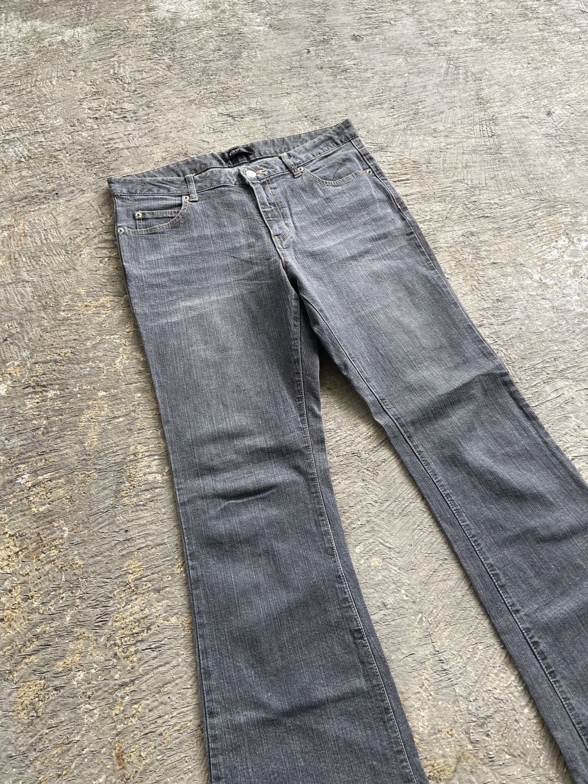Tornado Mart 2000s Oririn - Grey Washed Flared Pants Size US 31 - 2 Thumbnail