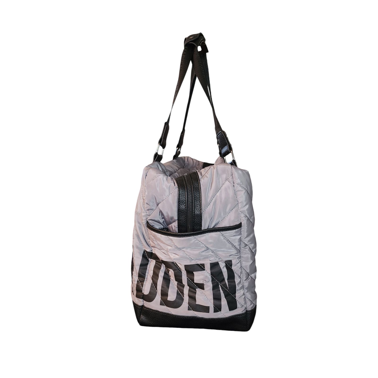 Steve Madden Steve Madden large gray black duffle polyester faux-leather Size ONE SIZE - 6 Thumbnail