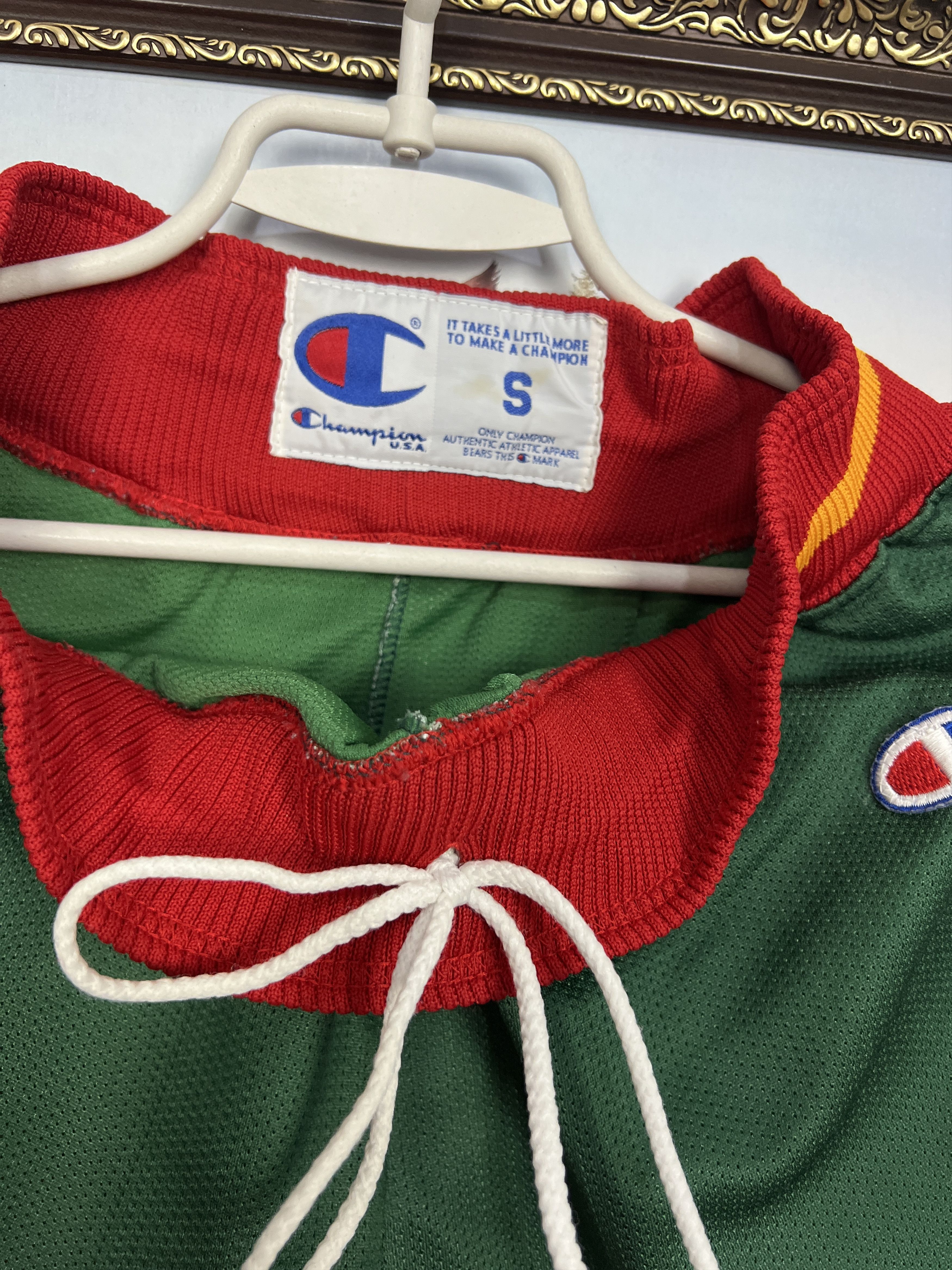 Champion Vintage 90's Champion Seattle Super Sonics NBA Shorts Rare Size US 30 / EU 46 - 8 Thumbnail