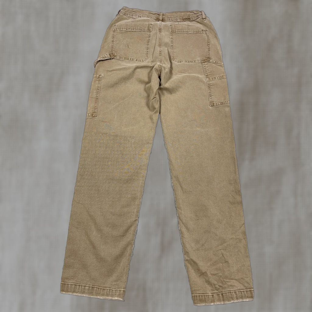 American Eagle Outfitters American Eagle Carpenter Pants Women 6 Brown Tan Canvas Straight Leg Retro 26x29 Jeans Womens Size 28" / US 6 / IT 42 - 1 Thumbnail