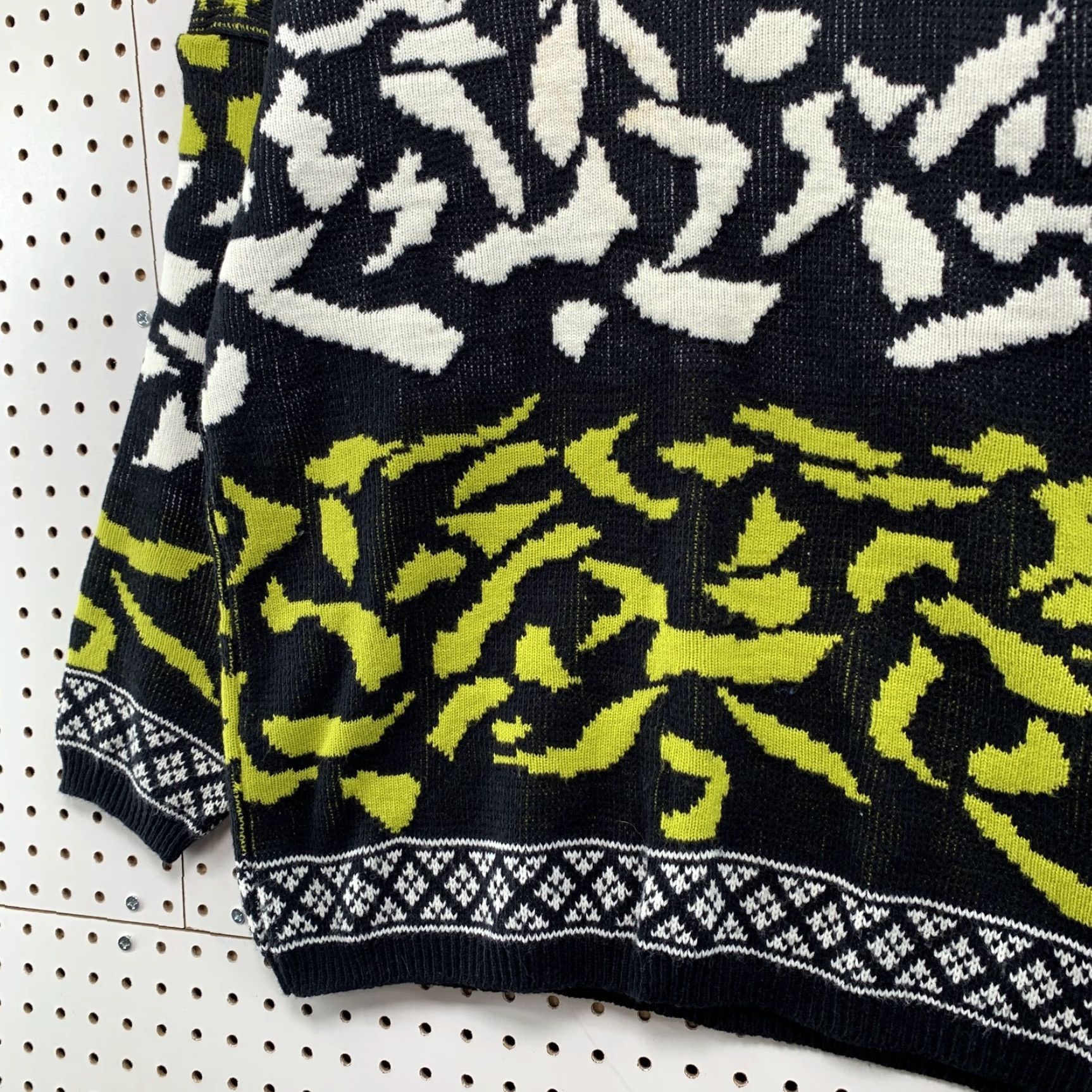 Vintage VINTAGE Jamie Scott Knit Sweater Womens Medium Black Yellow Pullover Casual Crew Neck Long Sleeve Winter Fall Size M / US 6-8 / IT 42-44 - 3 Thumbnail