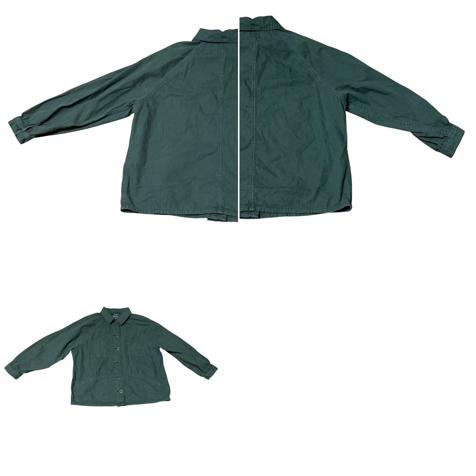 Torrid VINTAGE Torrid Green Utility Military Full Zip Button Up Jacket Women's Plus Size 0 Size XS / US 0-2 / IT 36-38 - 9 Thumbnail
