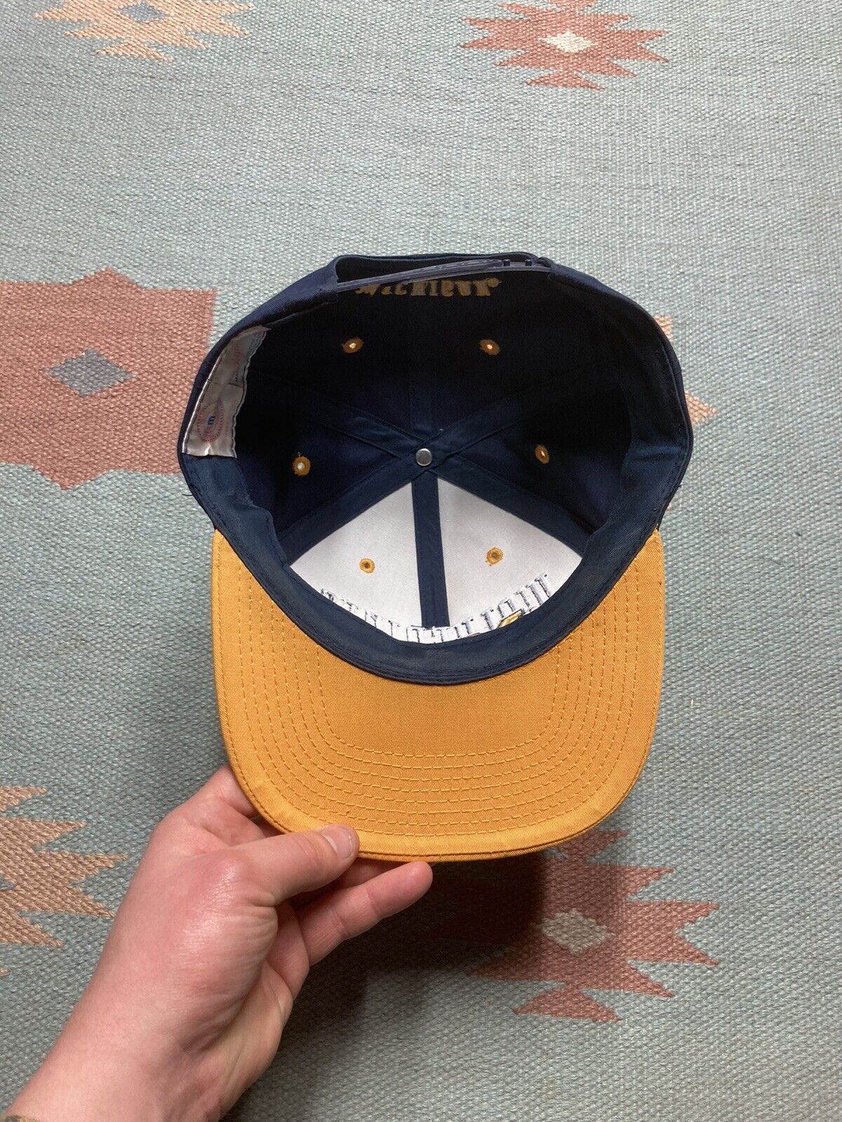 Vintage 90s SnapBack hat university of Michigan wolverines spell out Size ONE SIZE - 5 Thumbnail