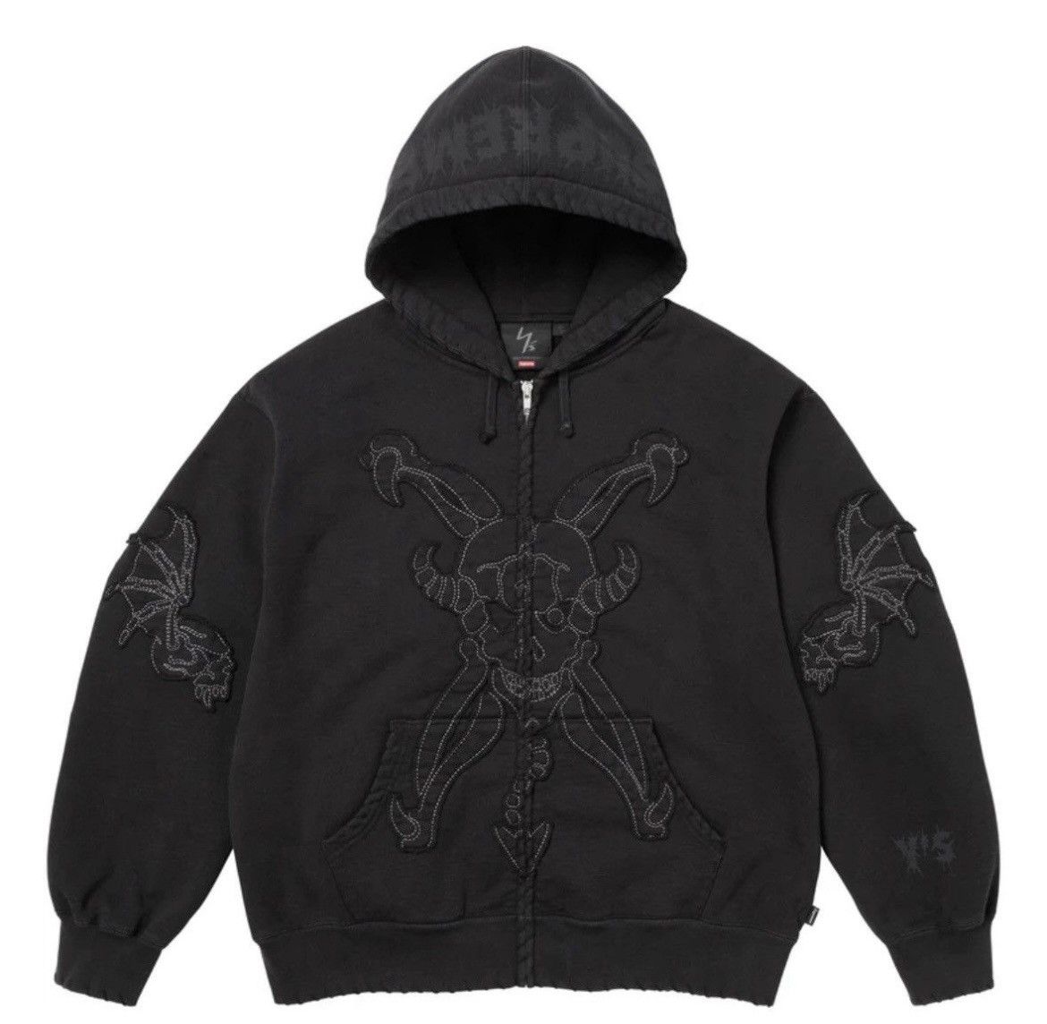 トップス supreme 22ss demon zip up hoodie Supreme Demon Zip Up Hooded Sweatshirt White Men's - SS22 - US