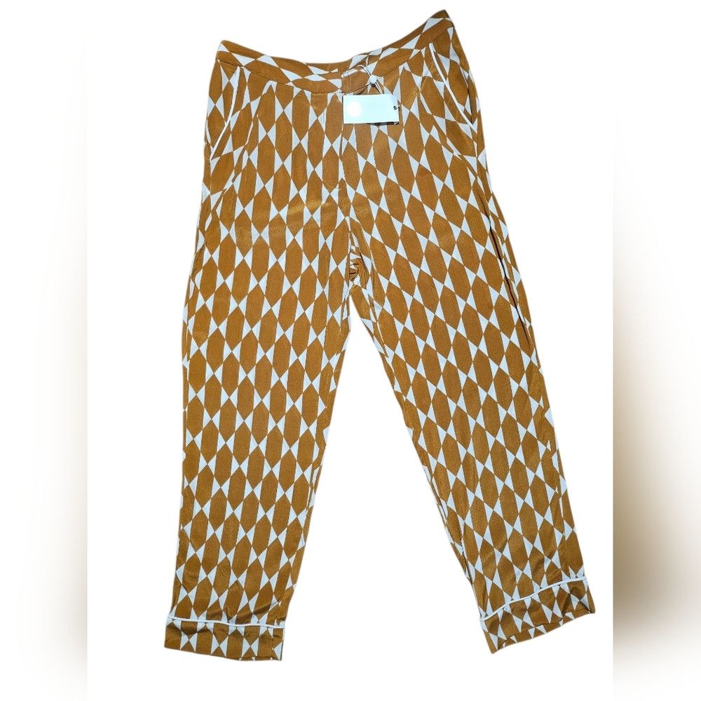 Tory Burch NWT Tory Burch Devi Pant Gold Diamond Tile Size 0 Size 25" / US 0 / IT 36 - 2 Thumbnail