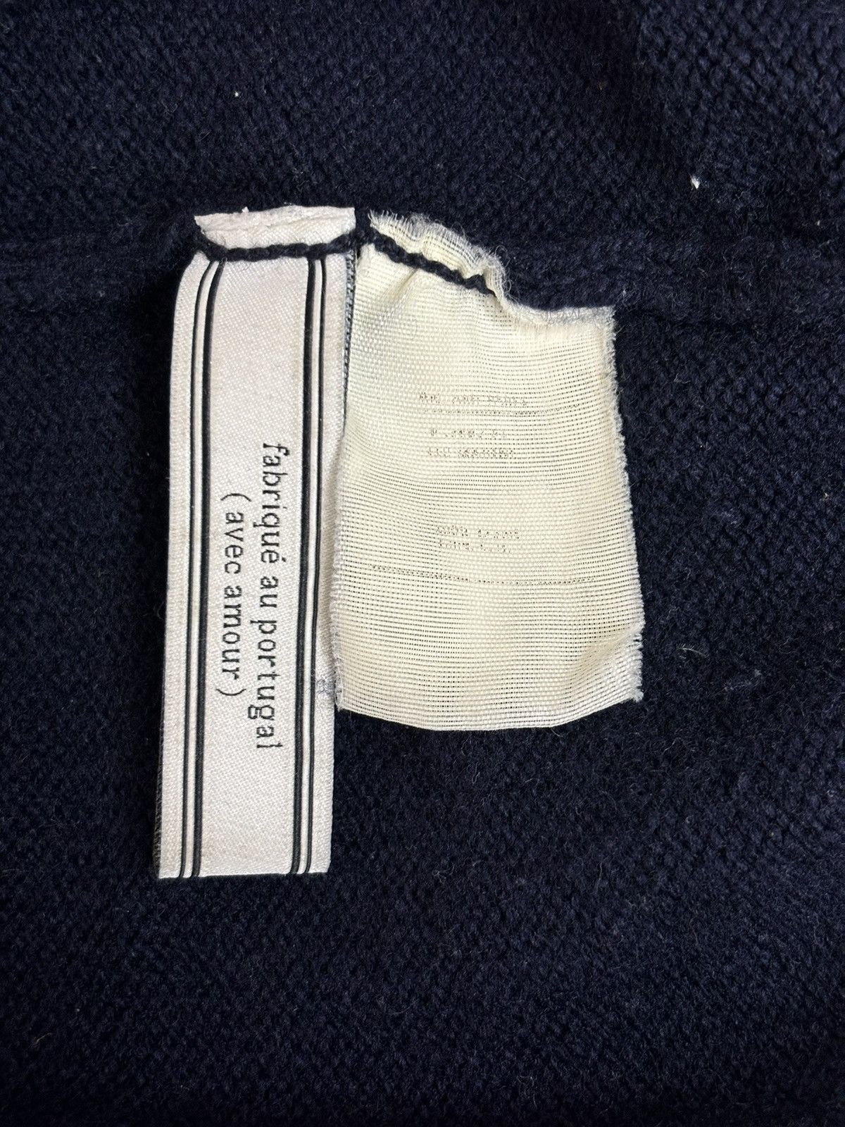 AMI Paris Navy Wool Turtleneck Sweater