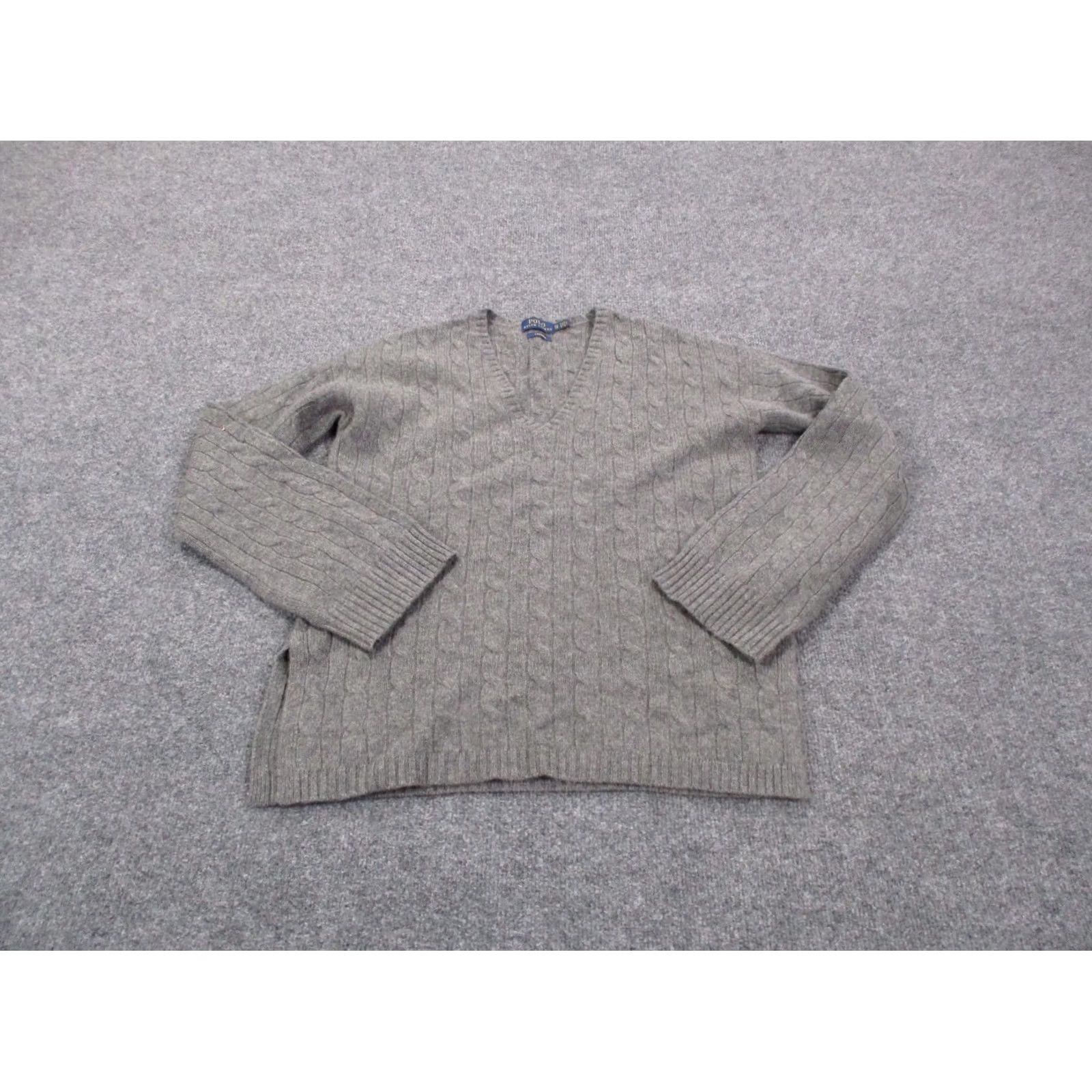 Polo Ralph Lauren Polo Ralph Lauren Sweater Womens XS Gray Cashmere Cable Knit Relaxed Lightweight Size XS / US 0-2 / IT 36-38 - 2 Thumbnail