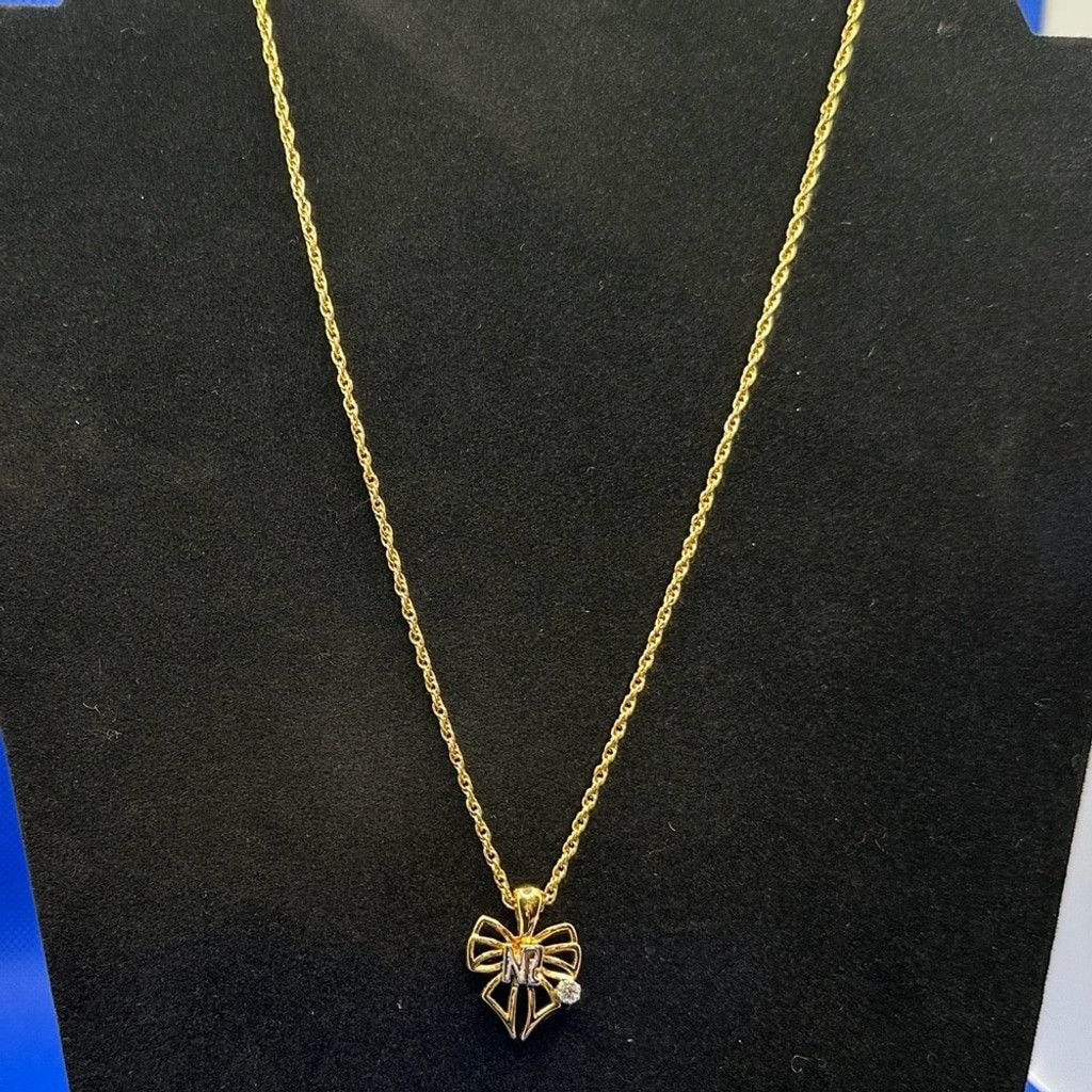 Nina Ricci Nina Ricci gold and crystal bow necklace Size ONE SIZE - 2 Thumbnail