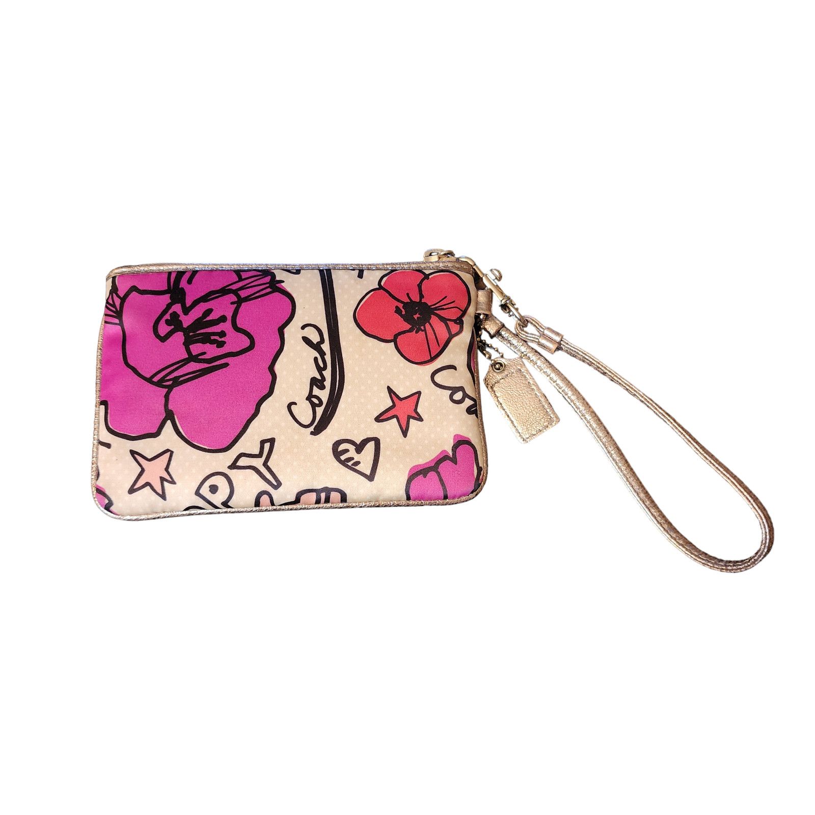 Coach Limited Edition COACH Poppy Kyra Wristlet Pink Floral Size ONE SIZE - 2 Thumbnail