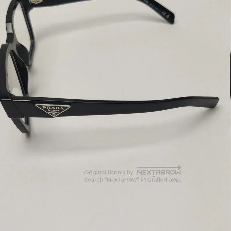 Prada Prada Black Triangle Logo Glasses. Size ONE SIZE - 8 Thumbnail