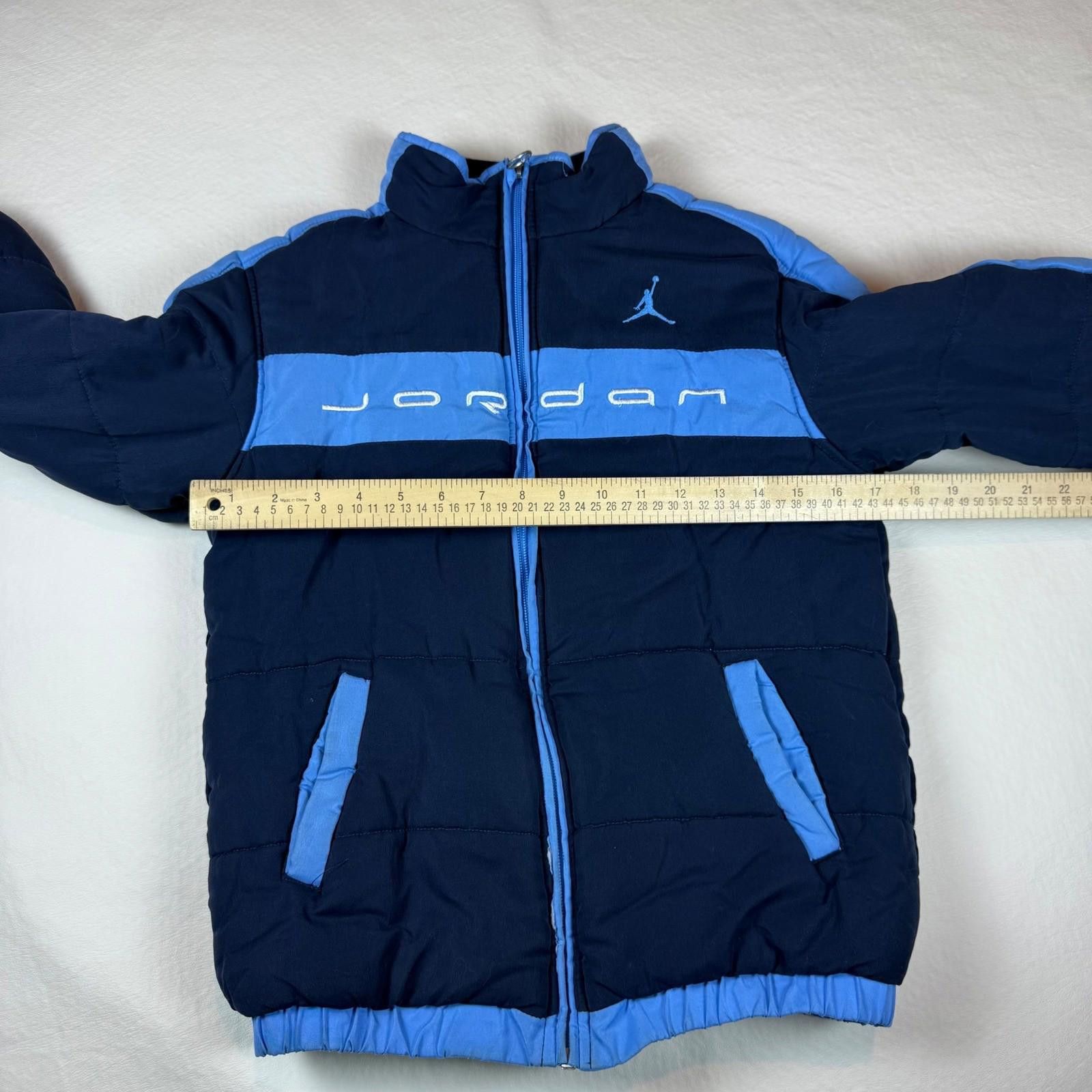 Jordan Brand Jordan Kids Navy Blue Puffer Jacket Fleece Lined Winter Coat Size US S / EU 44-46 / 1 - 5 Thumbnail