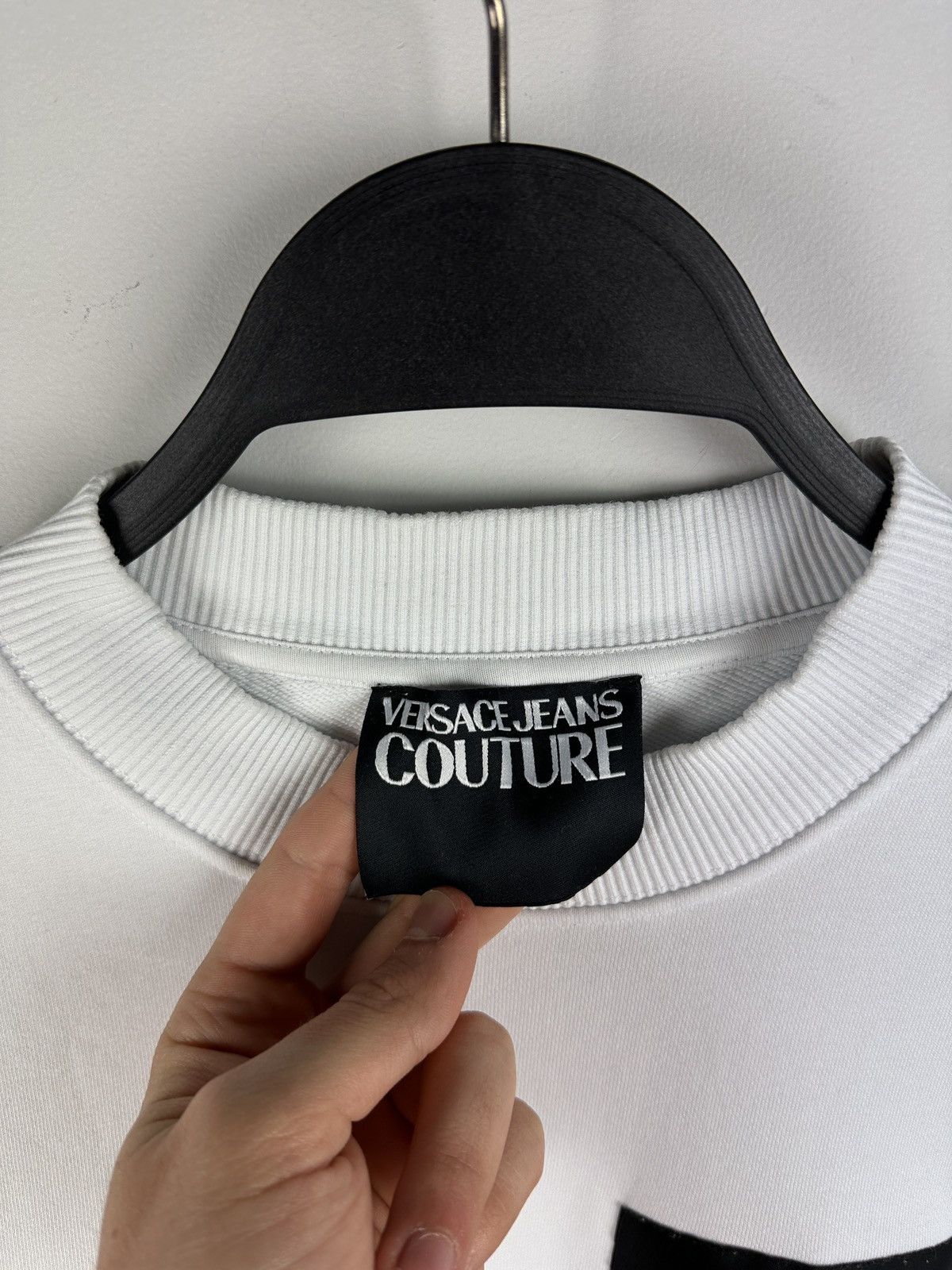 Versace × Versace Jeans Couture Versace Jeans Couture White Sweatshirt Reflective Logo Size US M / EU 48-50 / 2 - 13 Thumbnail