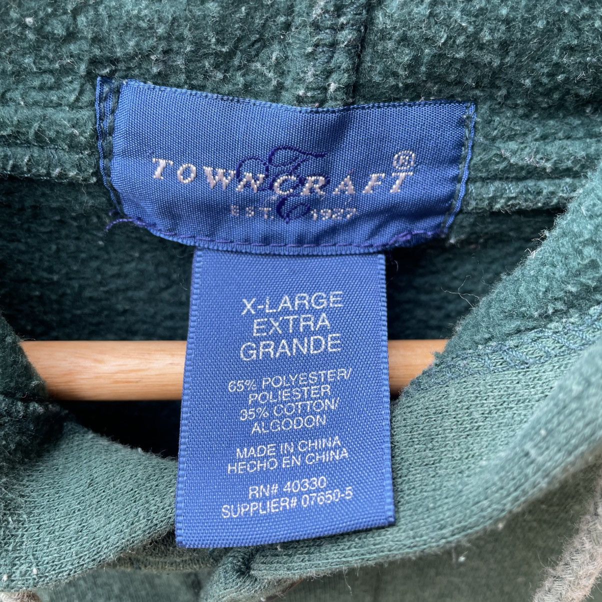 Towncraft 🔥Vintage 90s Towncraft Colourblock Design Pullover Hoodie Size US XL / EU 56 / 4 - 10 Thumbnail