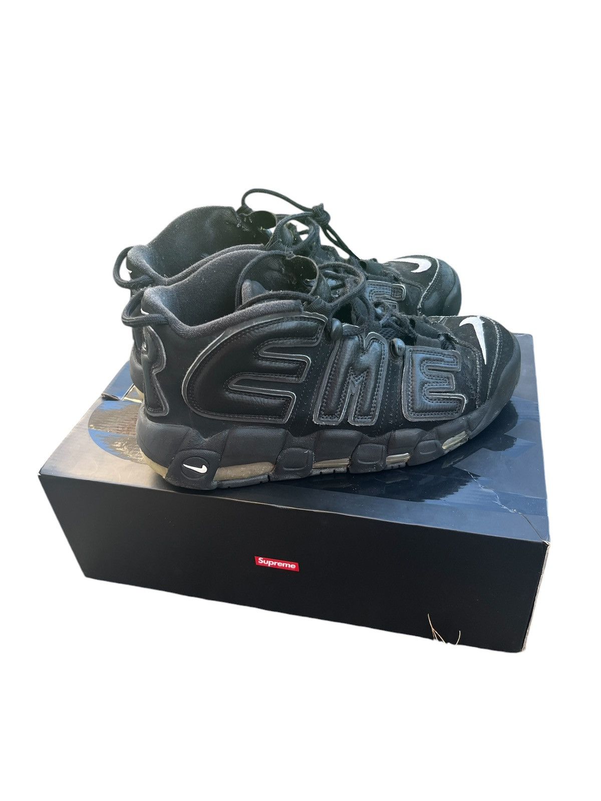 Nike Supreme Air More Uptempo Black | Grailed