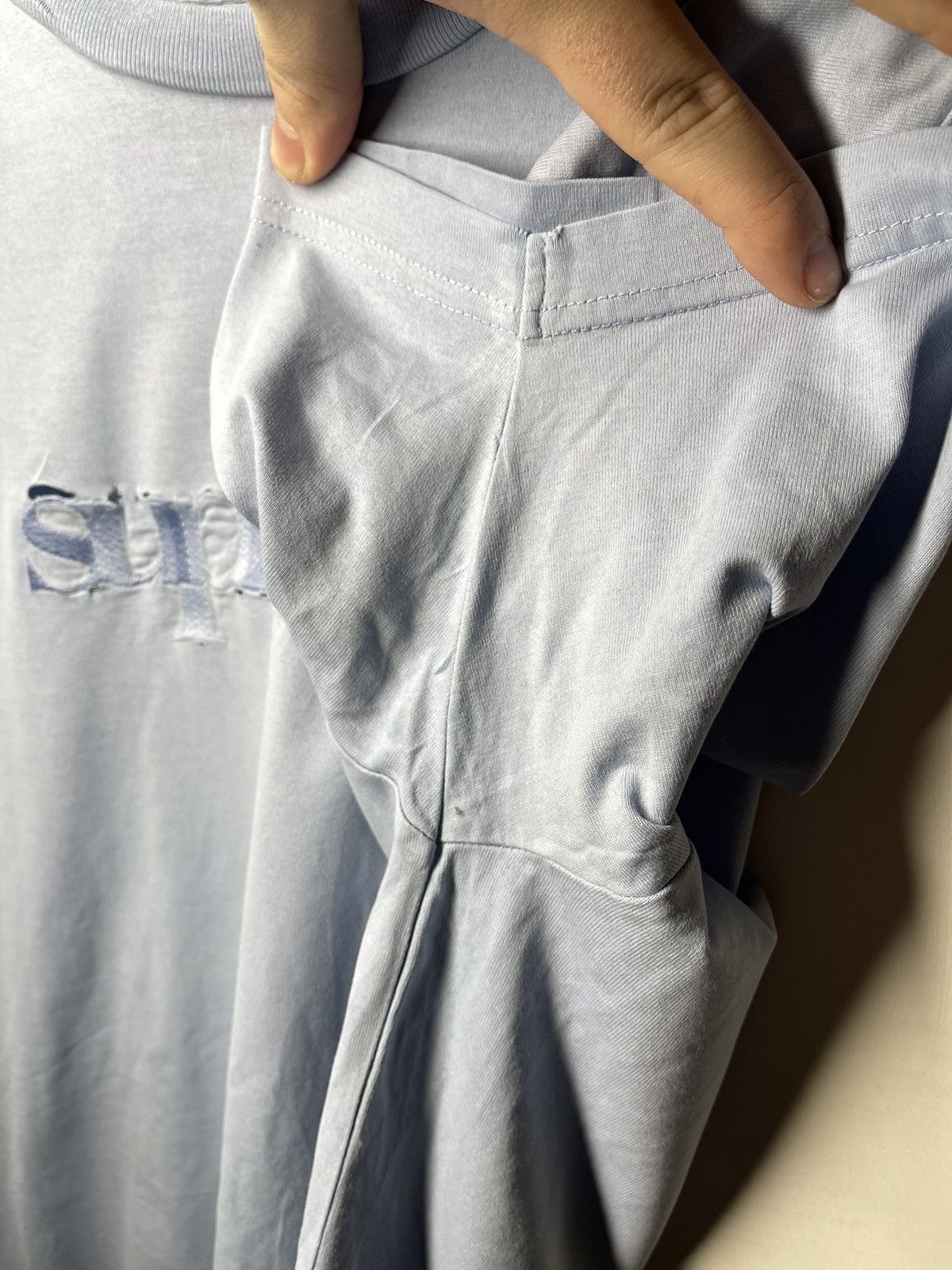 Supreme Supreme t-shirt embroidered logo faded Size US XL / EU 56 / 4 - 9 Thumbnail