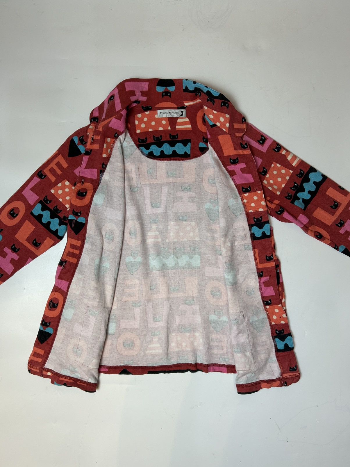 Issey Miyake × Japanese Brand ATSUKO MAKANO FUNNY CAT PRINTED BUTTON UP SHIRT Size M / US 6-8 / IT 42-44 - 3 Thumbnail