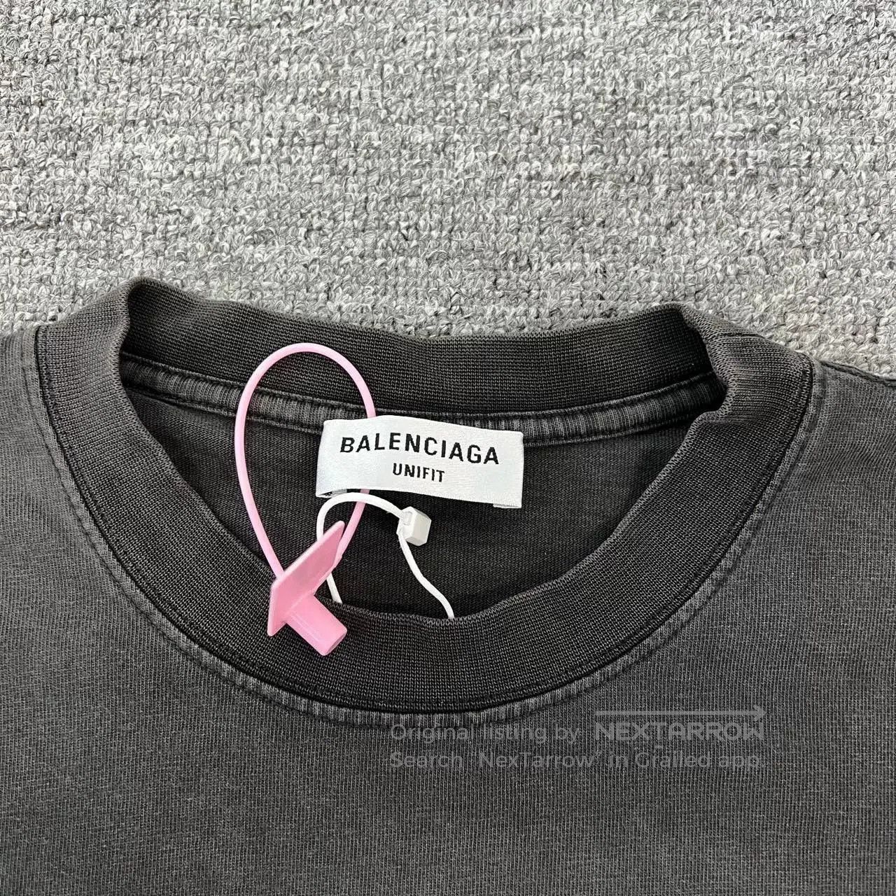 Balenciaga Balenciaga Sporty B Embroidered Logo Washed Black T. Size US S / EU 44-46 / 1 - 4 Thumbnail