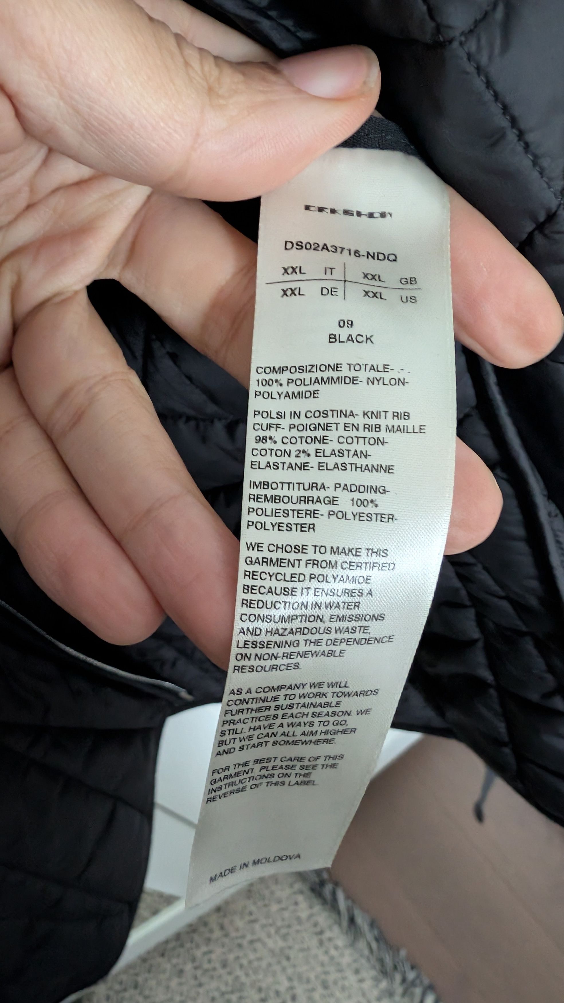 Rick Owens Rick Owens Drkshdw Black Zip Front Peter Jacket Size US XXL / EU 58 / 5 - 7 Thumbnail
