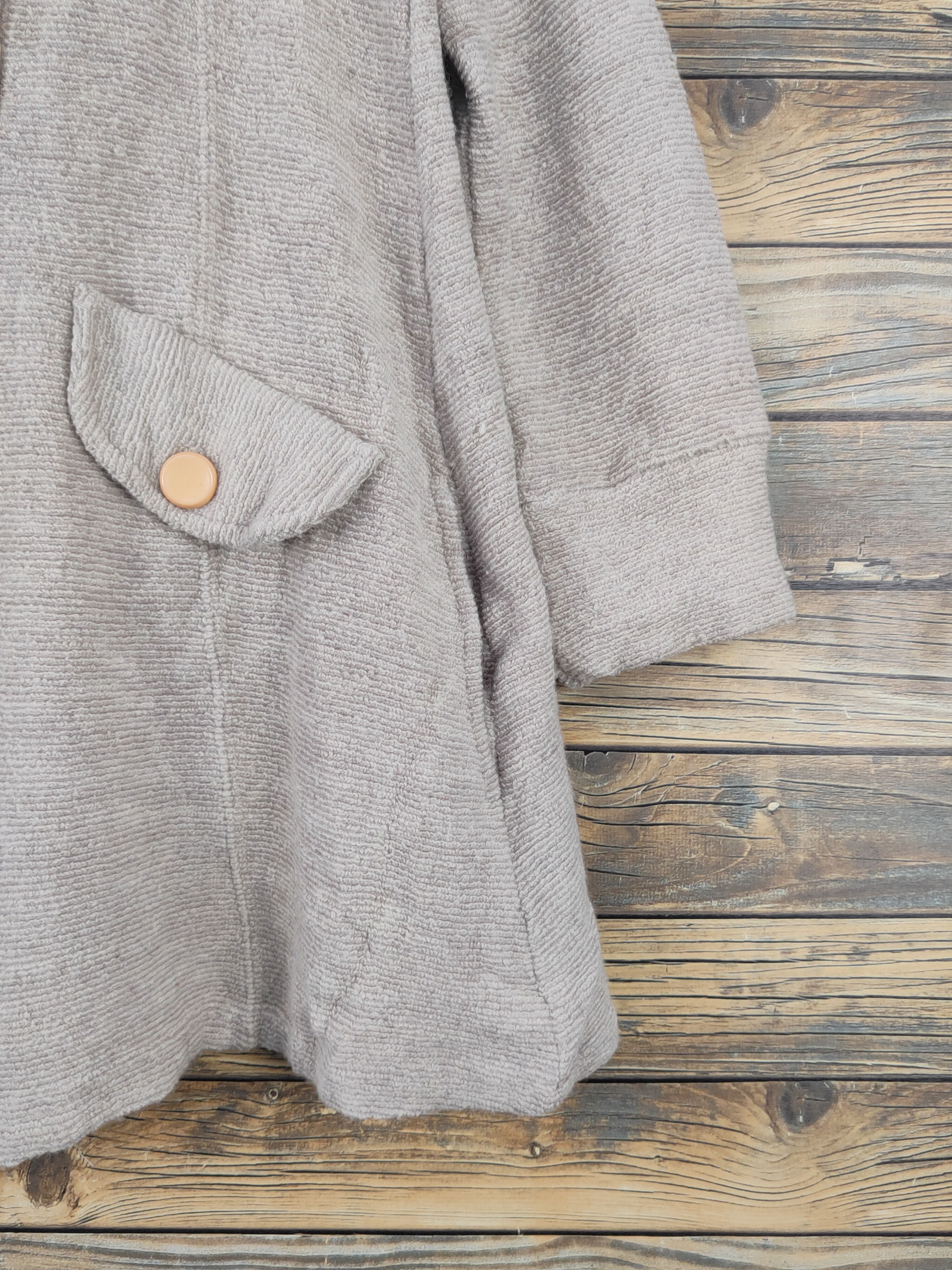 Homespun Knitwear × Japanese Brand × Vintage Winter Stuff Radiate Light Brown Hoodie Knitwear Sweaters Size M / US 6-8 / IT 42-44 - 7 Thumbnail