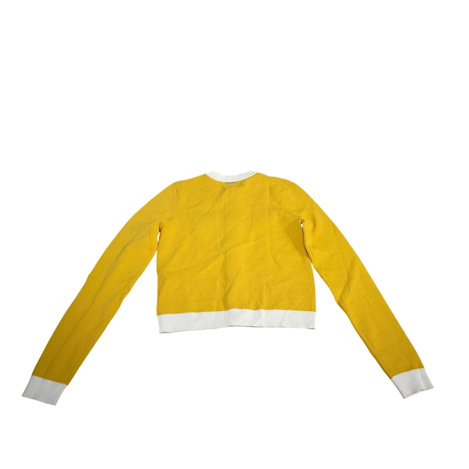 Michael Kors 🧥 Michael Kors Daisy Yellow Button-Up Sweater – Size XS Size XS / US 0-2 / IT 36-38 - 3 Thumbnail