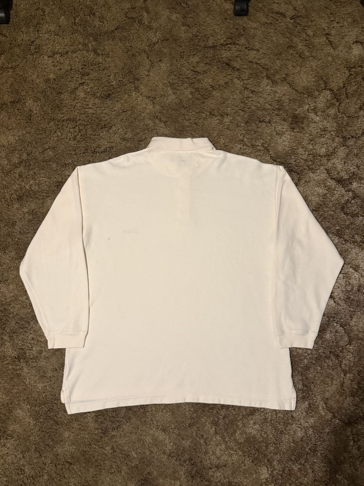 Guess Vintage Guess Small Logo Long Sleeve Polo Cream Large Size US L / EU 52-54 / 3 - 6 Thumbnail