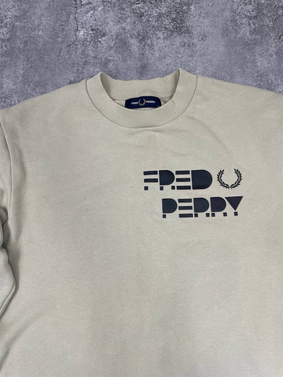 Fred Perry Fred Perry Men’s Sweatshirt Beige CrewneckLong Sleeve Size M Size US M / EU 48-50 / 2 - 2 Thumbnail