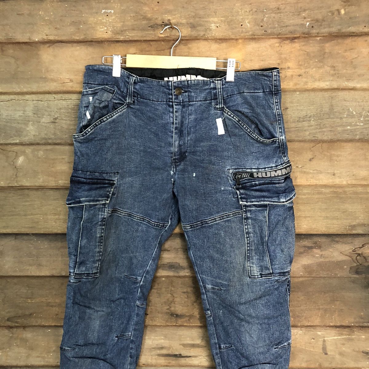 Hummel Hummer Blue Cargo Multipocket tactical denim Pants #7379 Size US 34 / EU 50 - 2 Thumbnail