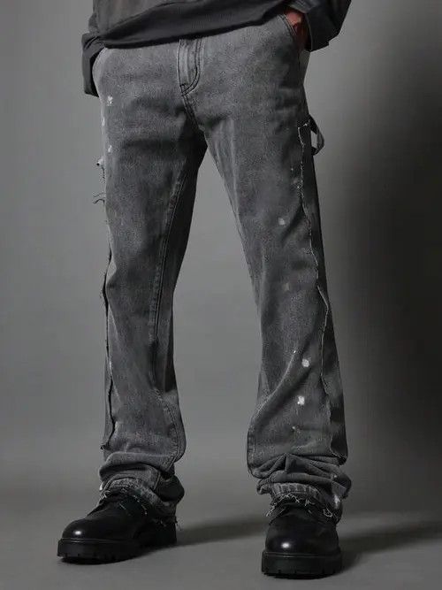 Japanese Brand Paint Splash Flare Fit Jean Size US 32 / EU 48 - 1 Thumbnail