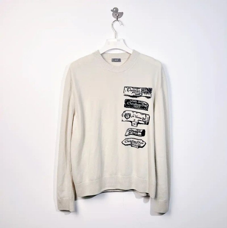 Dior Dior Beige Cashmere Sweater for Men 0089 Size US L / EU 52-54 / 3 - 1 Thumbnail