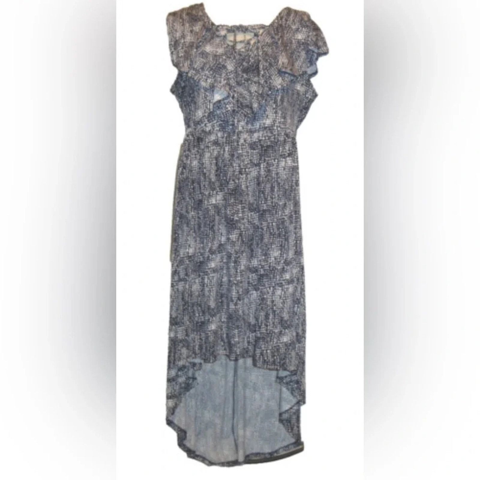 The Unbranded Brand Torrid hi-lo navy blue and white midi dress, size 2 (2X) Size XXL / US 16-18 / IT 52-54 - 1 Thumbnail