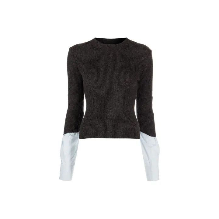 Alexander Wang Alexander Wang Brown Ribbed Pullover Sweater 0079 Size M / US 6-8 / IT 42-44 - 1 Thumbnail