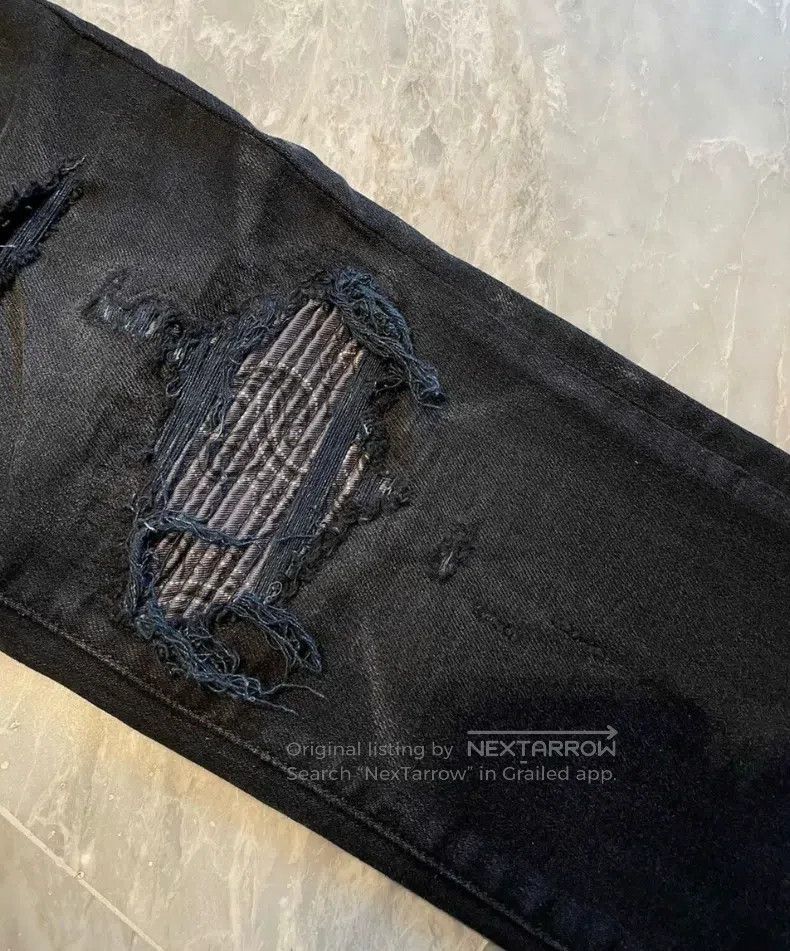 Amiri Amiri Classic Vintage Black and Purple Patchwork Denim Jea Size US 32 / EU 48 - 2 Thumbnail