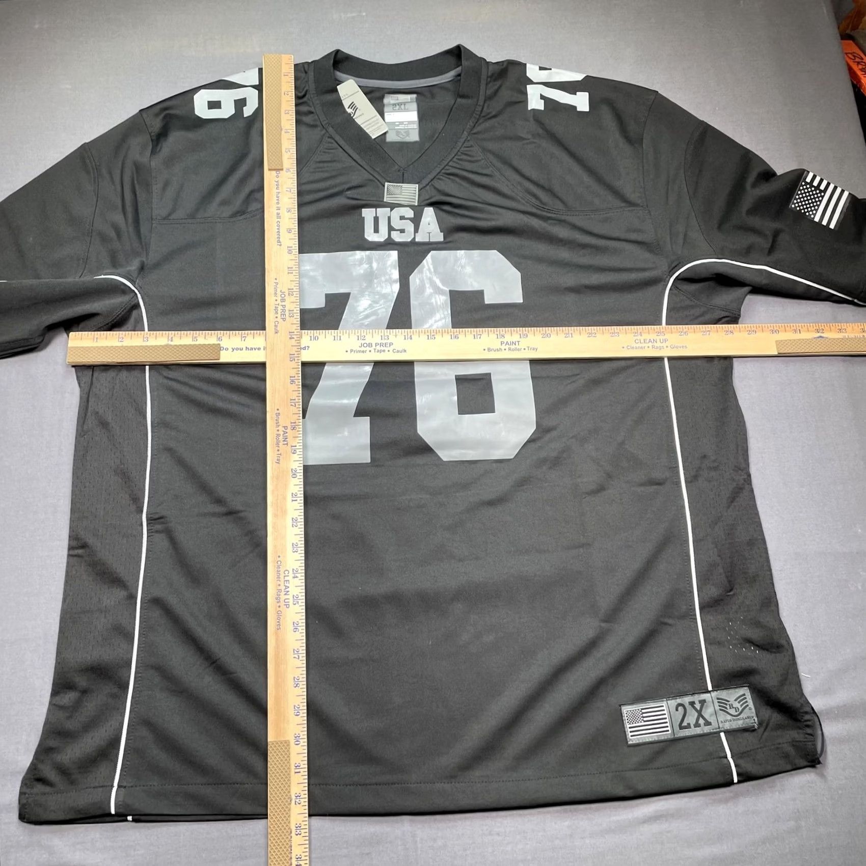 Vintage Rapid Dominance Shirt Mens 2XL Black USA 76 Football Jersey American Flag Size US XXL / EU 58 / 5 - 4 Thumbnail