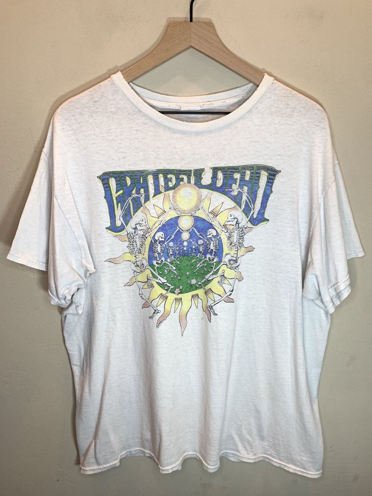 Grateful Dead *RARE* Vintage 1991 Grateful Dead Summer Tour Euro Art Shirt Size US XL / EU 56 / 4 - 1 Thumbnail