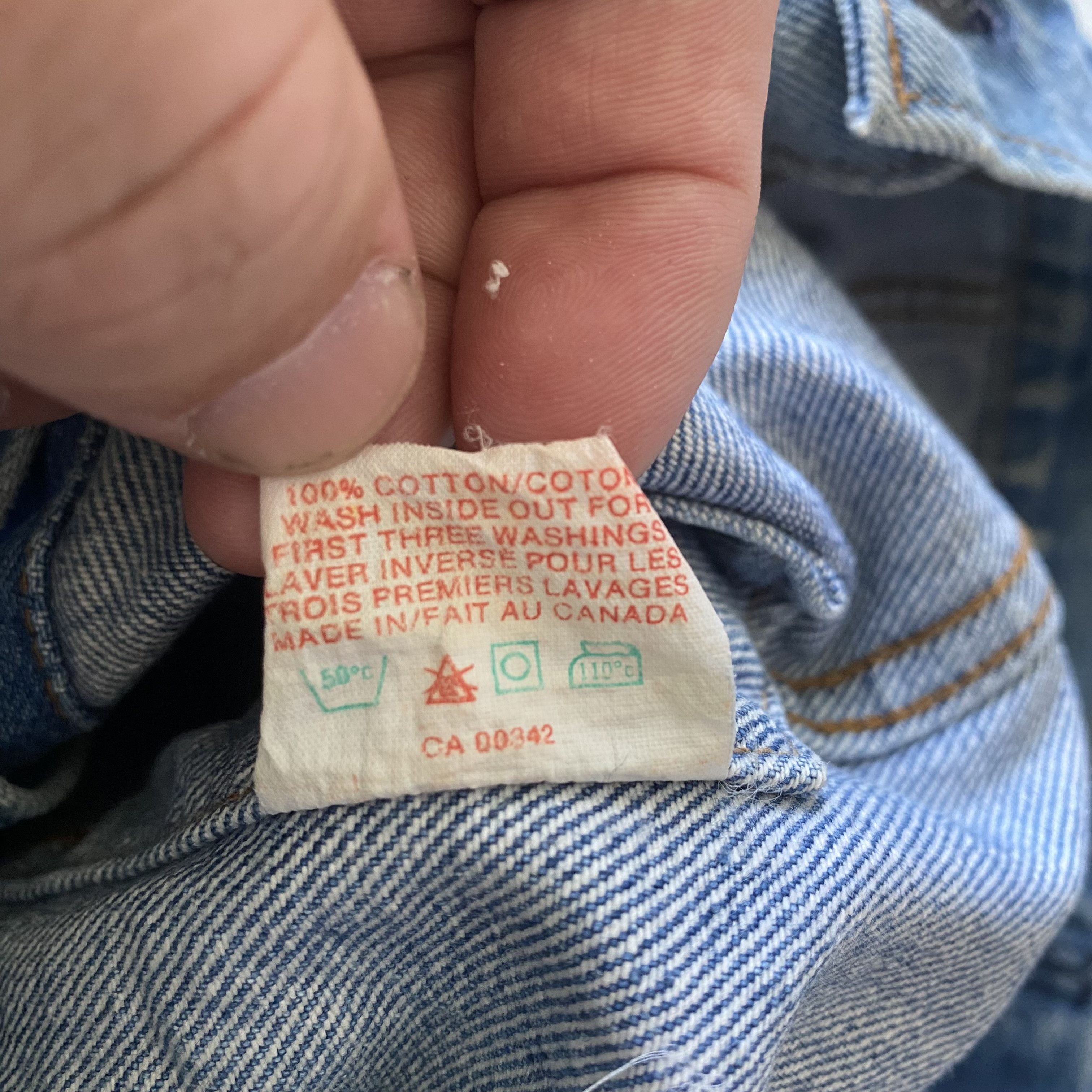 Levi's Vintage Clothing Vintage 80-90 Levis denim jacket Gold Wings Made in Canada Size US S / EU 44-46 / 1 - 12 Thumbnail