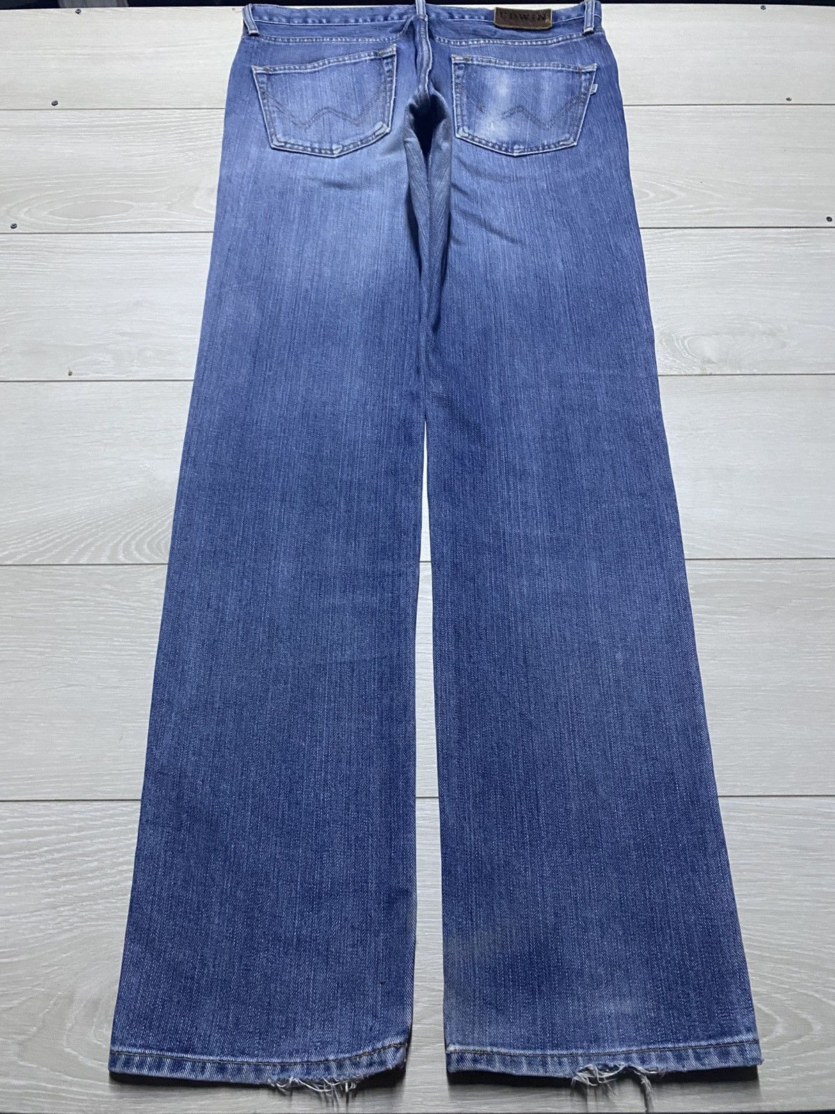 Edwin Vintage Edwin 402 Blue Wash Straight Jeans Size US 34 / EU 50 - 2 Thumbnail
