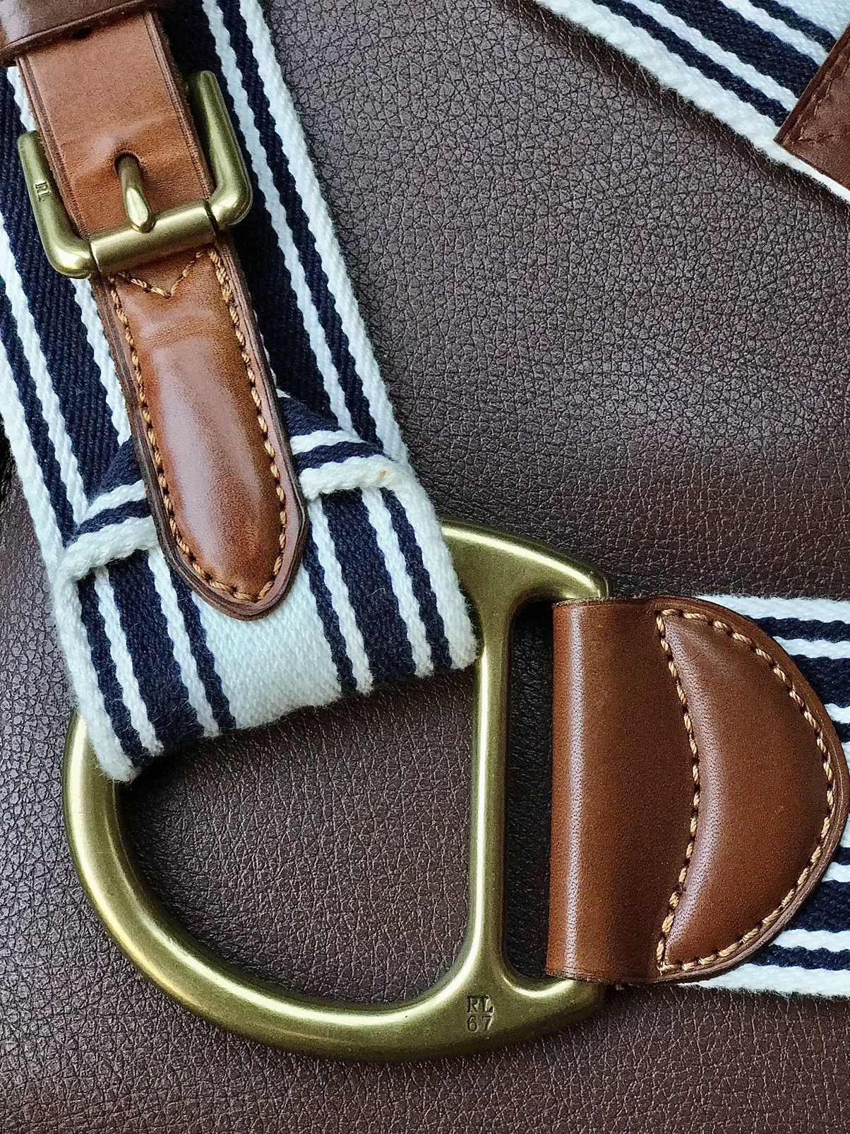 Ralph Lauren Ralph Lauren RL67 Striped Canvas D Ring Belt Nautical Vintag Size ONE SIZE - 5 Thumbnail