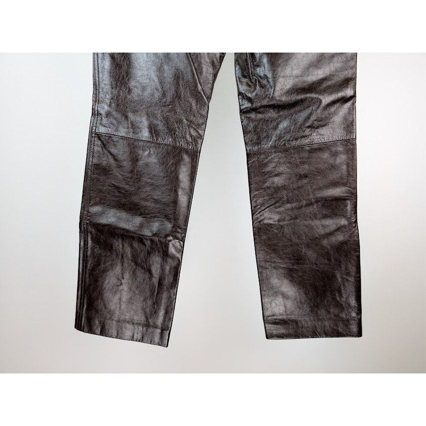 Gucci o1rshd1 Shiny Soft Leather Pant in Shiny Bordeaux Size US 32 / EU 48 - 12 Thumbnail