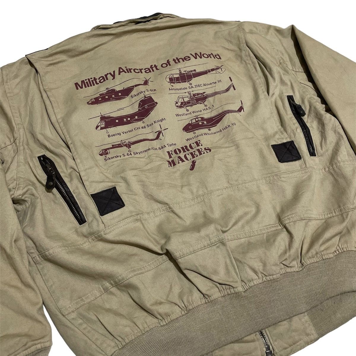 Japanese Brand × Kadoya Kadoya Military Aircraft Type A2 Mix Leather Jacket Size US M / EU 48-50 / 2 - 5 Thumbnail
