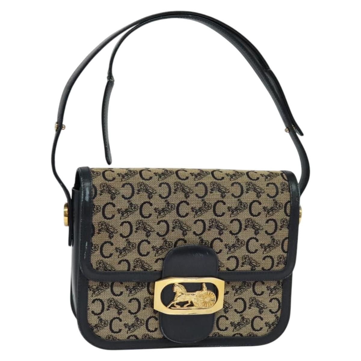 Celine CELINE C Sulky Shoulder Bag Canvas Navy Gold Size ONE SIZE - 1 Thumbnail