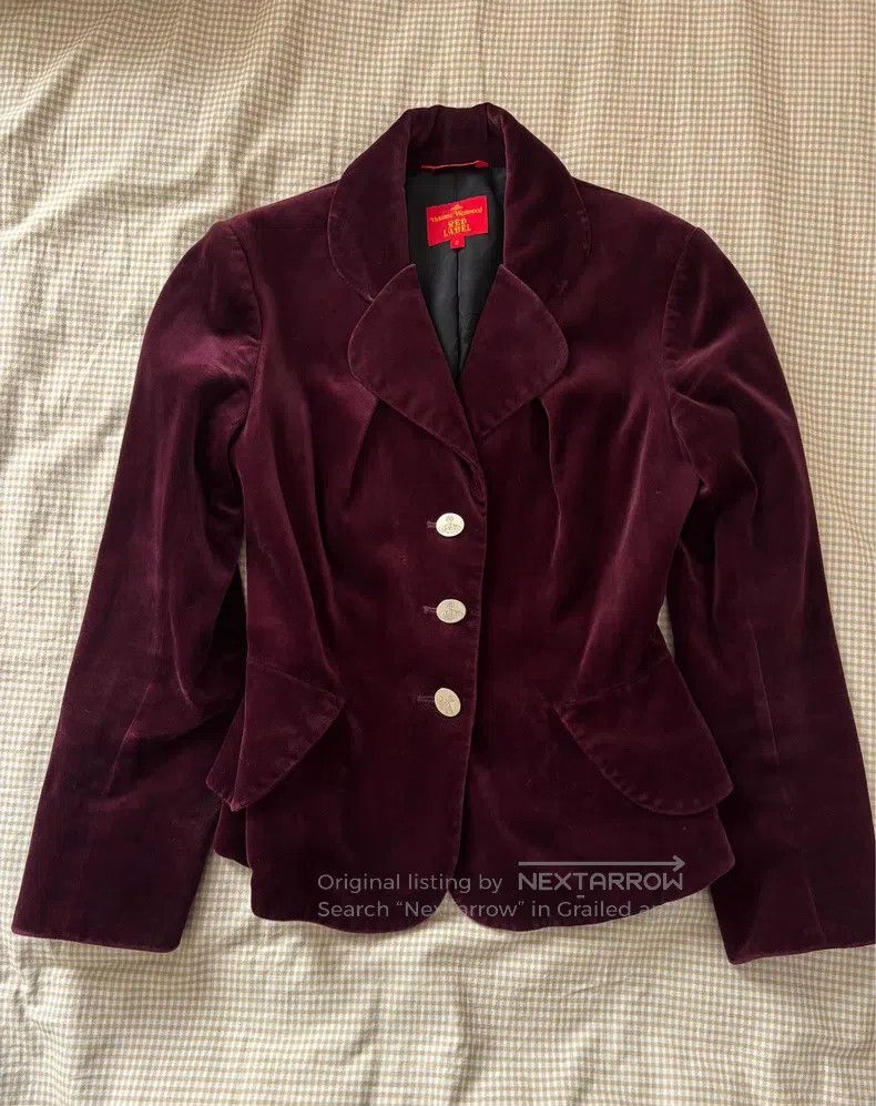 Vivienne Westwood Vivienne Westwood Rare Silver Buckle Three Button Red Velv Size M / US 6-8 / IT 42-44 - 1 Thumbnail