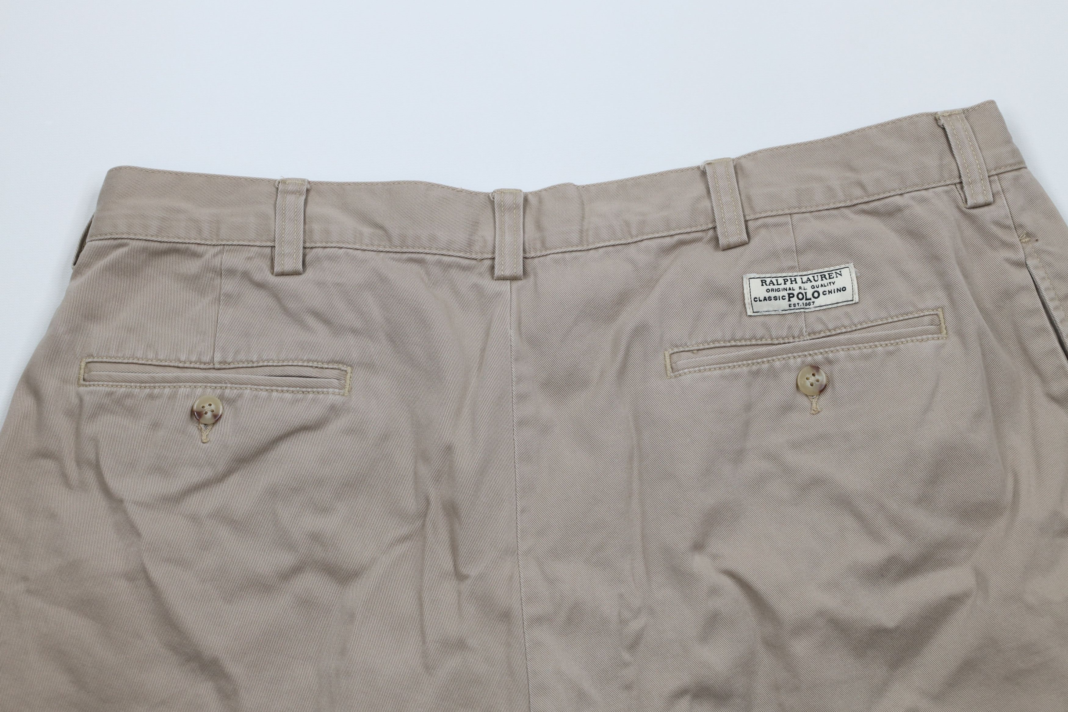 Ralph Lauren × Vintage Vintage 90s Ralph Lauren Above Knee Chino Shorts Cotton Size US 36 / EU 52 - 10 Thumbnail