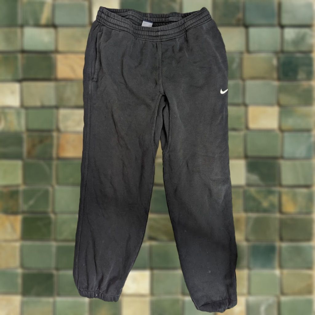 Nike Mens Nike Black Athletic Joggers Size M Fleece Sweatpants Tapered A2M Mens/Womens Size US 31 - 1 Thumbnail