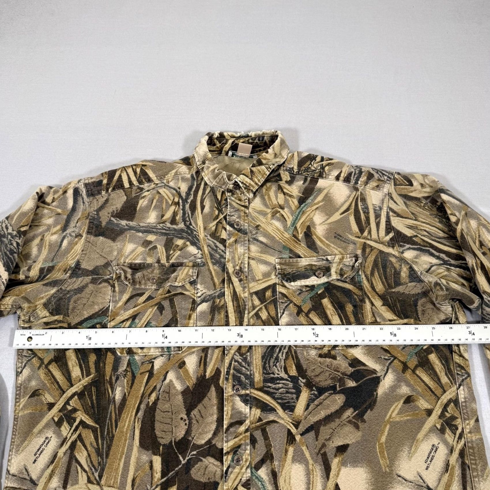 Vintage VINTAGE LL Bean Shirt Mens XLT Advantage Wetlands Camo Button Up Flannel 90s USA Size US XL / EU 56 / 4 - 5 Thumbnail