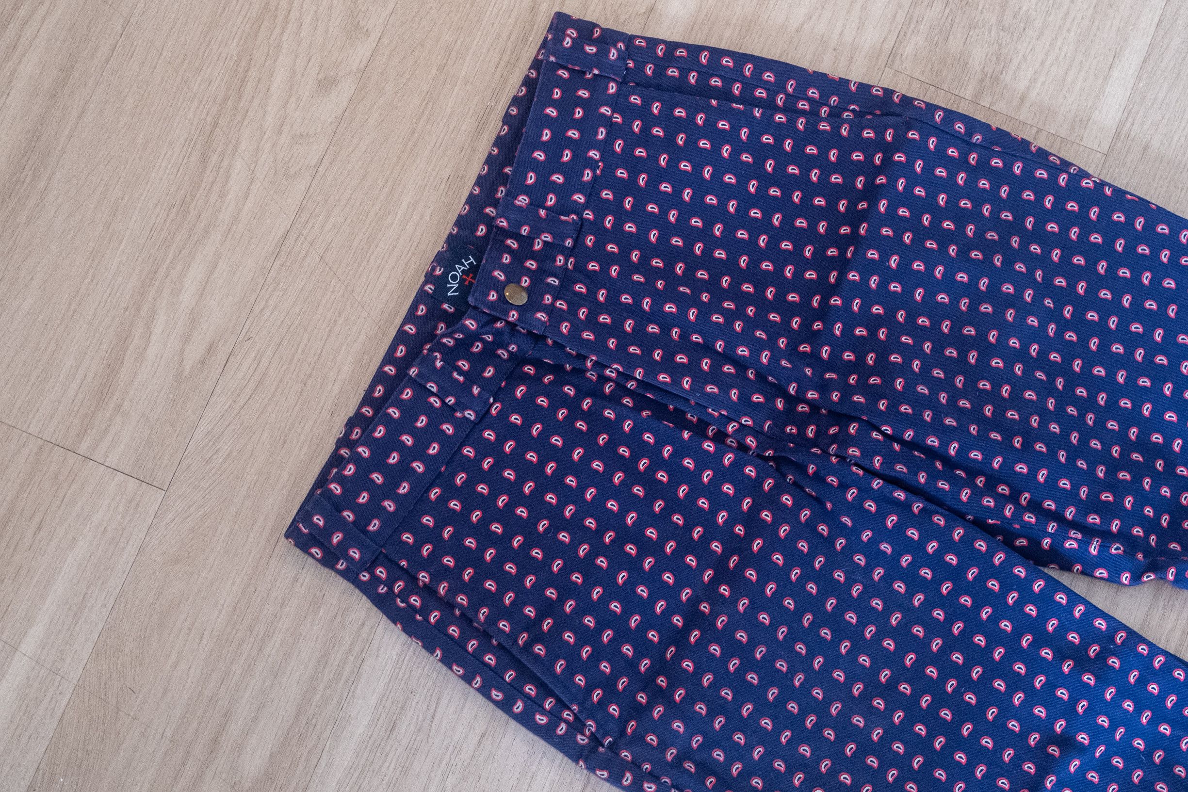 Noah Paisley Pattern Cotton Trousers Size US 30 / EU 46 - 3 Thumbnail