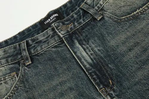 Japanese Brand × Jean American street fashion loose straight washed retro jeans Size US 32 / EU 48 - 3 Thumbnail